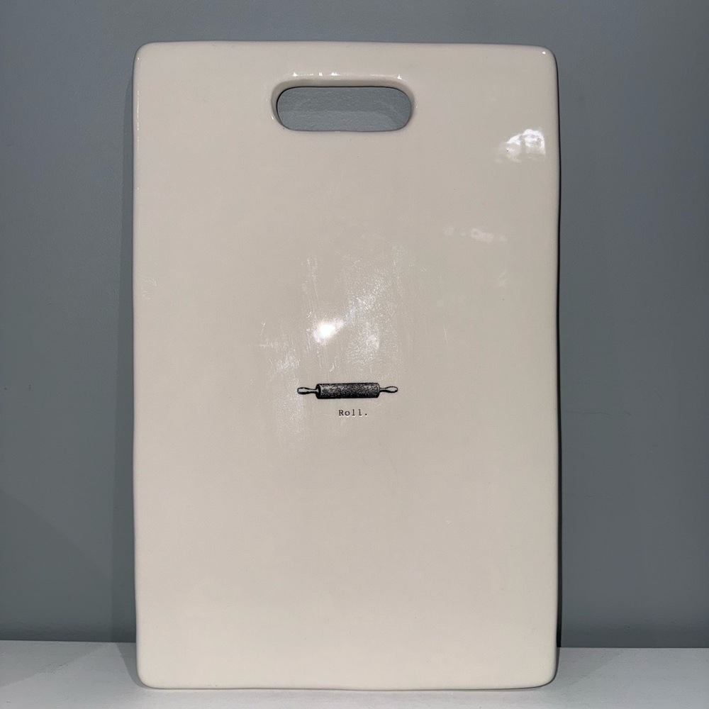 Rae dunn Cream Ceramic Cutting Board